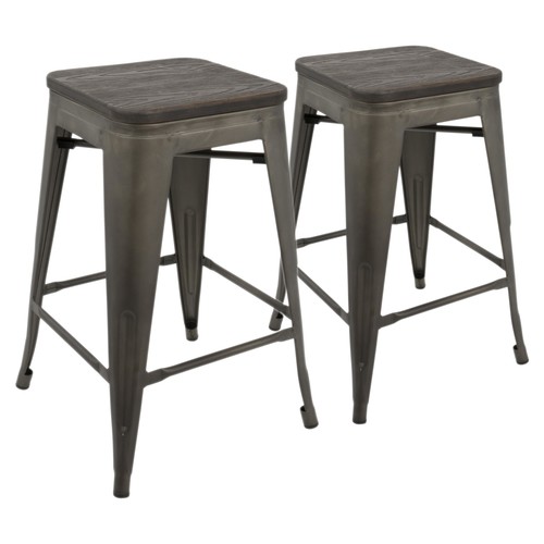 Oregon 24" Fixed-height Counter Stool - Set Of 2